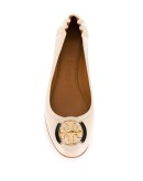 Multi-logo Elastic ballerinas