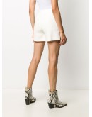 high-waisted tweed shorts