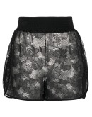 lace embroidered shorts