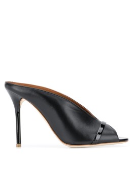 open-toe leather mules
