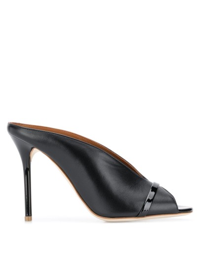 open-toe leather mules