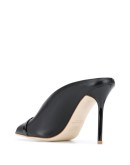 open-toe leather mules