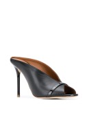 open-toe leather mules