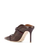 snakeskin effect mules