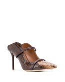snakeskin effect mules