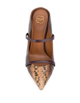 snakeskin effect mules