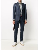 checked single breasted blazer