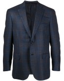 checked single breasted blazer