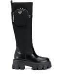 pocket-detail knee-length boots