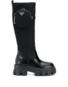 pocket-detail knee-length boots
