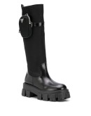 pocket-detail knee-length boots