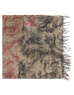 graphic print scarf