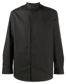 band collar shirt