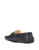 chain buckle leather loafers