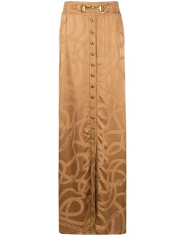 chain logo jacquard skirt