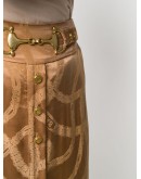 chain logo jacquard skirt