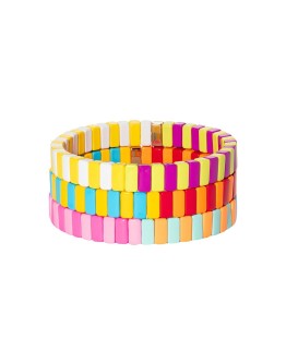 Half and Half set of three bracelets