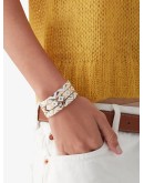Puzzled set of three bracelets