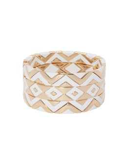 Puzzled set of three bracelets