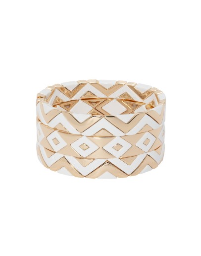 Puzzled set of three bracelets