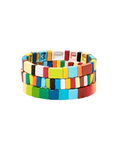 Rainbow Brite set of three bracelets