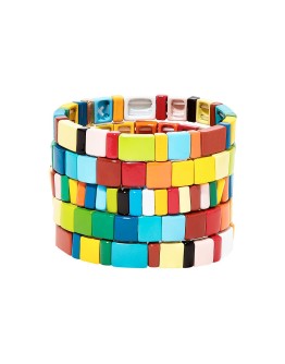 Rainbow Brite set of five bracelets