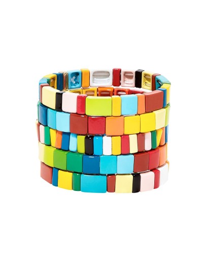 Rainbow Brite set of five bracelets