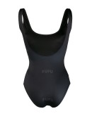 Supplex logo print swimsuit 