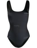 Supplex logo print swimsuit 
