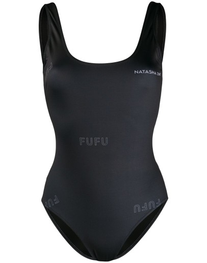 Supplex logo print swimsuit 