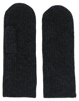 ribbed knitted mitts