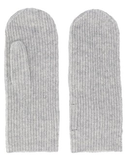 ribbed knitted mitts