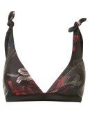 Fleur tie-up reversible bikini top