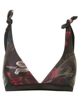 Fleur tie-up reversible bikini top