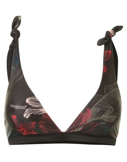 Fleur tie-up reversible bikini top