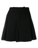 high-waist pleated shorts