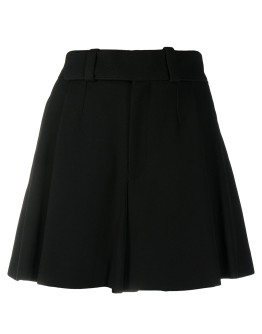 high-waist pleated shorts