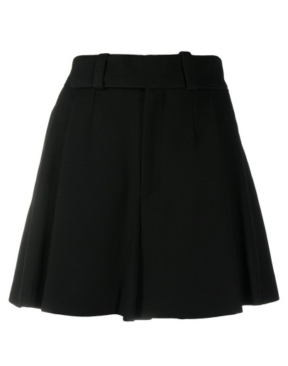 high-waist pleated shorts