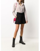 high-waist pleated shorts
