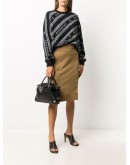 logo diagonal stripe knitted jumper