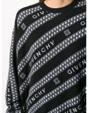 logo diagonal stripe knitted jumper