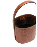 Bissett croc-embossed leather bag
