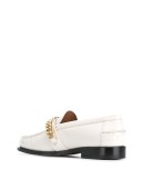 chain-detail leather loafers