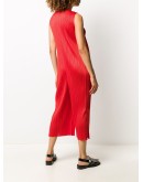 V-neck pleated jumpsuit