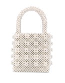 Antonia pearl-embellished tote 