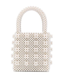 Antonia pearl-embellished tote 