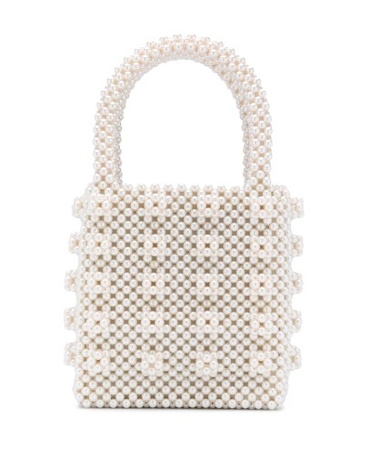 Antonia pearl-embellished tote 