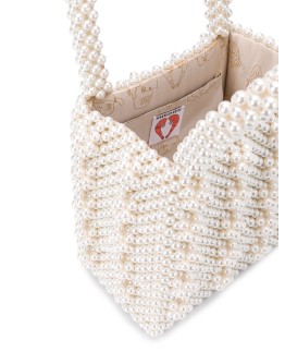 Antonia pearl-embellished tote 