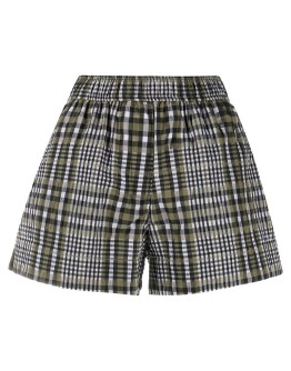 check print shorts