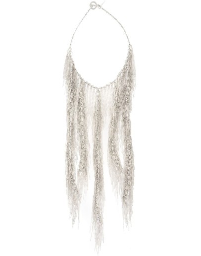 beaded-chain cascade necklace
